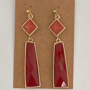 Satin Gold Tone Earrings